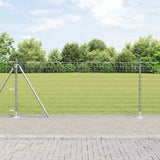 Vidaxl hek met paal zilver 0,8 x 10 m staal