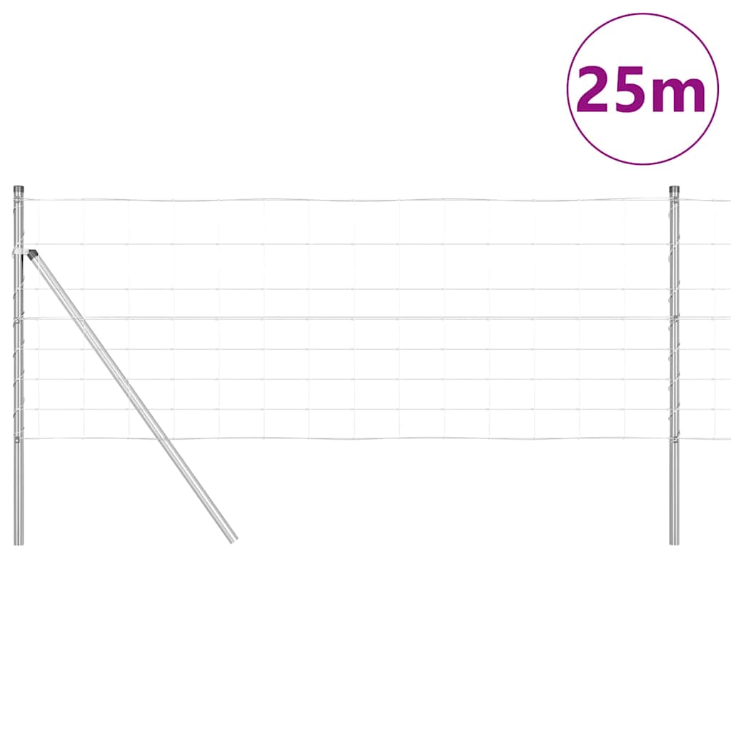 Vidaxl afrasteringspaal gegalvaniseerd 25 x 0,8 m staal