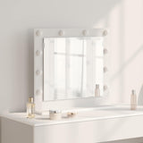 Vidaxl schmink spiegel wit 60 x 55 x 18 cm glas en hout met kunststof