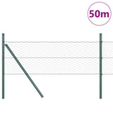 Vidaxl afrasteringspaal grijs 50 x 0,4 m (36 mm gaas) staal en pvc