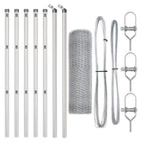 Vidaxl afrasteringspaal zilver 10 x 0,8 m (25 mm gaas) staal