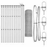 Vidaxl afrasteringspaal zilver 25 x 0,5 m (25 mm gaas) staal