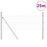 Vidaxl afrasteringspaal zilver 25 x 0,5 m (25 mm gaas) staal