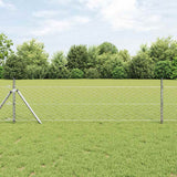 Vidaxl afrasteringspaal zilver 50 x 0,4 m (50 mm mesh) staal