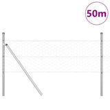 Vidaxl afrasteringspaal zilver 50 x 0,4 m (50 mm mesh) staal