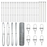 Vidaxl afrasteringspaal zilver 50 x 0,6 m (50 mm gaas) staal