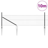 Vidaxl afrasteringspaal grijs 10 x 0,8 m (13 mm gaas) staal en pvc