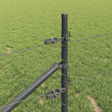 Vidaxl afrasteringspaal grijs 25 x 0,8 m (25 mm gaas) staal en pvc
