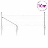 Vidaxl afrasteringspaal zilver 10 x 0,8 m (25 mm gaas) staal