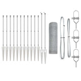 Vidaxl afrasteringspaal zilver 25 x 0,5 m (25 mm gaas) staal