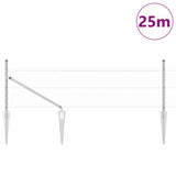 Vidaxl afrasteringspaal zilver 25 x 0,5 m (25 mm gaas) staal