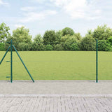 Vidaxl afrasteringspaal groen 10 x 0,8 m (25 mm gaas) staal en pvc