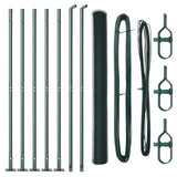 Vidaxl afrasteringspaal groen 10 x 1,5 m (13 mm gaas) staal en pvc