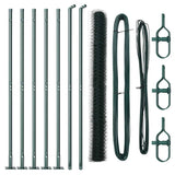 Vidaxl afrasteringspaal groen 10 x 1,5 m (36 mm gaas) staal en pvc