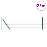 Vidaxl afrasteringspaal groen 25 x 0,4 m (25 mm gaas) staal en pvc