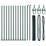 Vidaxl afrasteringspaal groen 25 x 0,8 m (25 mm gaas) staal en pvc