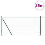 Vidaxl afrasteringspaal groen 25 x 1 m (25 mm gaas) staal