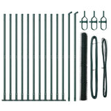 Vidaxl afrasteringspaal groen 25 x 1,4 m (36 mm gaas) staal en pvc