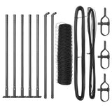 Vidaxl afrasteringspaal grijs 10 x 0,4 m (50 mm mesh) staal en pvc