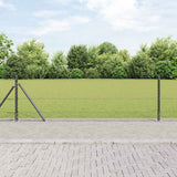Vidaxl afrasteringspaal grijs 25 x 0,5 m (13 mm gaas) staal