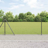 Vidaxl afrasteringspaal grijs 25 x 0,8 m (25 mm gaas) staal en pvc