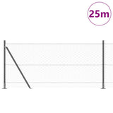 Vidaxl afrasteringspaal grijs 25 x 1 m (36 mm gaas) staal