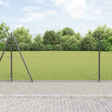 Vidaxl afrasteringspaal grijs 25 x 1,2 m (13 mm gaas) staal