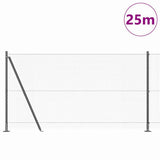 Vidaxl afrasteringspaal grijs 25 x 1,2 m (13 mm gaas) staal