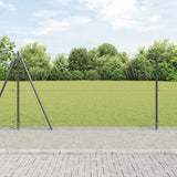 Vidaxl afrasteringspaal grijs 25 x 1,2 m (25 mm gaas) staal