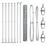 Vidaxl afrasteringspaal zilver 10 x 1,2 m (36 mm gaas) staal