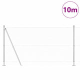Vidaxl afrasteringspaal zilver 10 x 1,2 m (36 mm gaas) staal