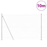 Vidaxl afrasteringspaal zilver 10 x 1,5 m (36 mm gaas) staal