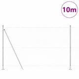 Vidaxl afrasteringspaal zilver 10 x 1,6 m (50 mm gaas) staal