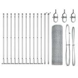 Vidaxl afrasteringspaal zilver 25 x 0,4 m (13 mm gaas) staal