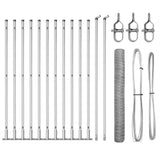 Vidaxl afrasteringspaal zilver 25 x 0,8 m (50 mm gaas) staal