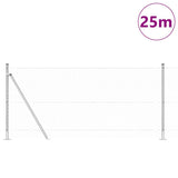 Vidaxl afrasteringspaal zilver 25 x 0,8 m (50 mm gaas) staal