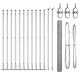 Vidaxl afrasteringspaal zilver 25 x 1,4 m (36 mm gaas) staal