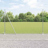 Vidaxl afrasteringspaal zilver 25 x 1,5 m (50 mm gaas) staal