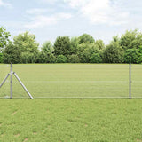 Vidaxl afrasteringspaal zilver 25 x 0,8 m (16 x 16 mm heknet) staal