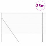 Vidaxl afrasteringspaal zilver 25 x 1,4 m (19 x 19 mm gaas) staal