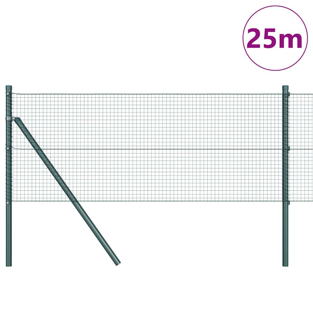 Vidaxl afrasteringspaal groen 25 x 0,8 m (19 x 19 mm gaas)