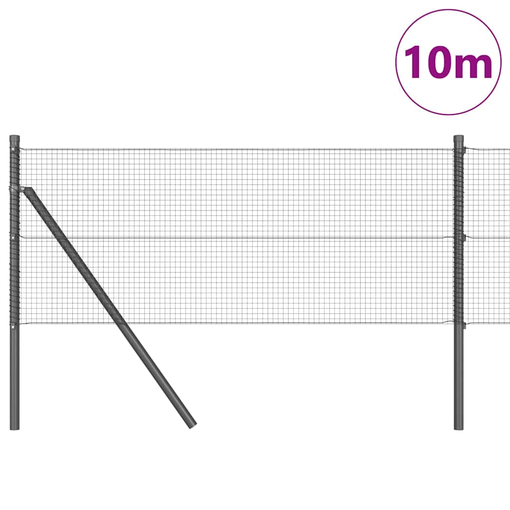 Vidaxl afrasteringspaal grijs 10 x 0,6 m (16 x 16 mm gaas)