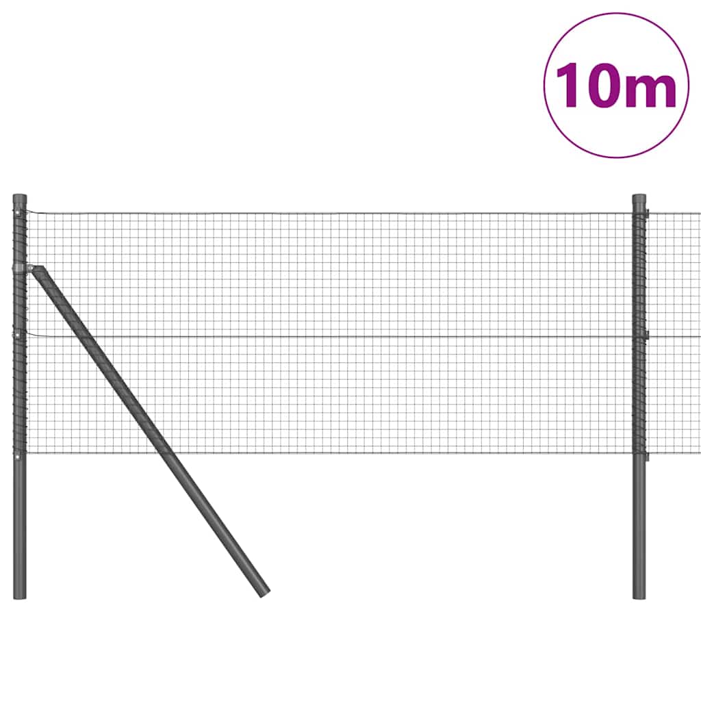 Vidaxl afrasteringspaal grijs 10 x 0,6 m (19 x 19 mm gaas)