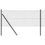 Vidaxl afrasteringspaal grijs 25 x 0,5 m (12 x 12 mm gaas) staal
