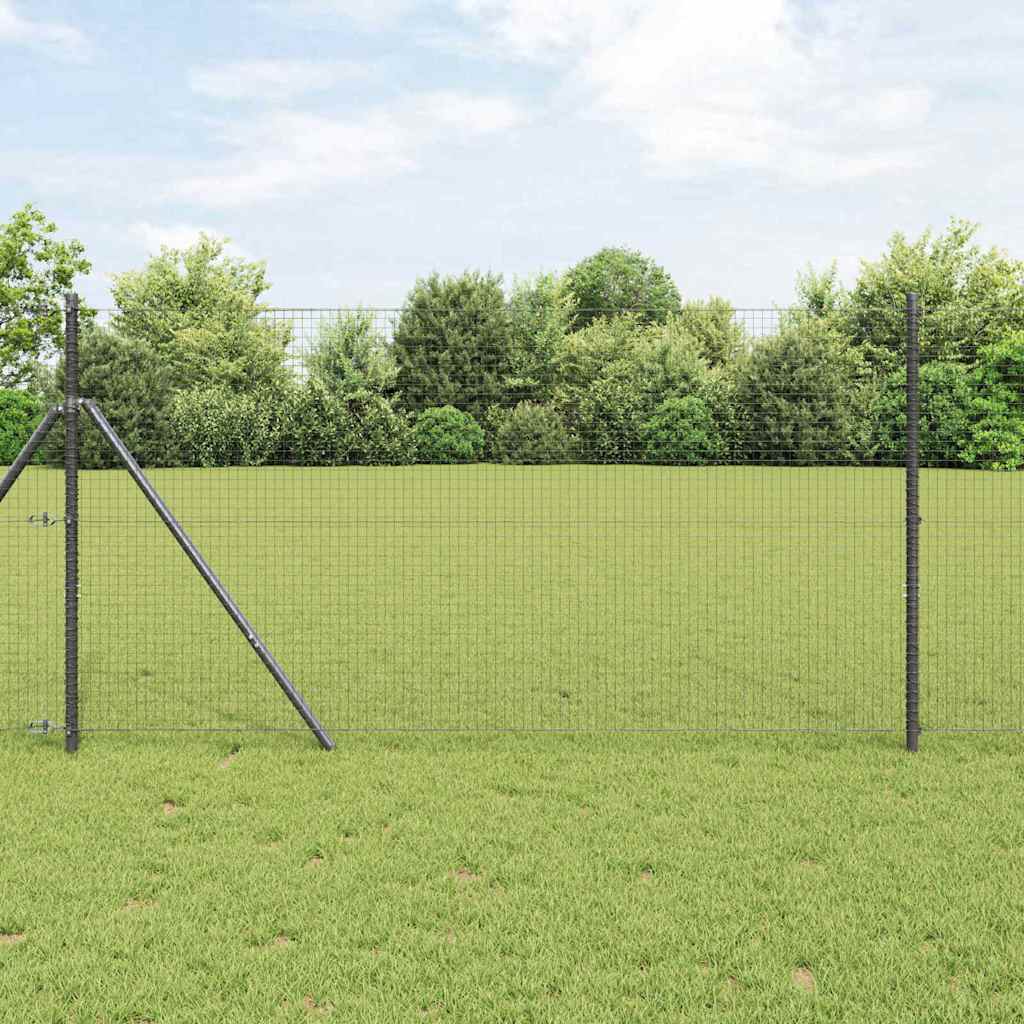 Vidaxl afrasteringspaal grijs 25 x 1,4 m (25 x 25 mm gaas)