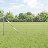 Vidaxl afrasteringspaal zilver 10 x 0,8 m (25 x 25 mm gaas) staal