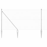 Vidaxl afrasteringspaal zilver 10 x 1 m (25 x 25 mm gaas) staal