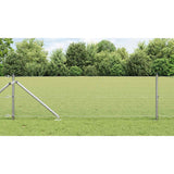 Vidaxl afrasteringspaal zilver 25 x 0,8 m (19 x 19 mm gaas) staal