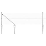 Vidaxl afrasteringspaal zilver 25 x 0,8 m (19 x 19 mm gaas) staal