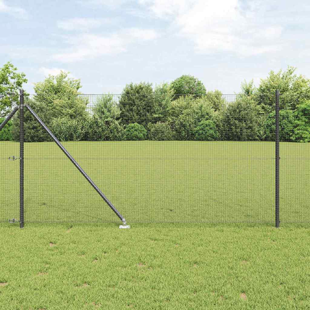 Vidaxl afrasteringspaal grijs 10 x 1 m (16 x 16 mm gaas) staal